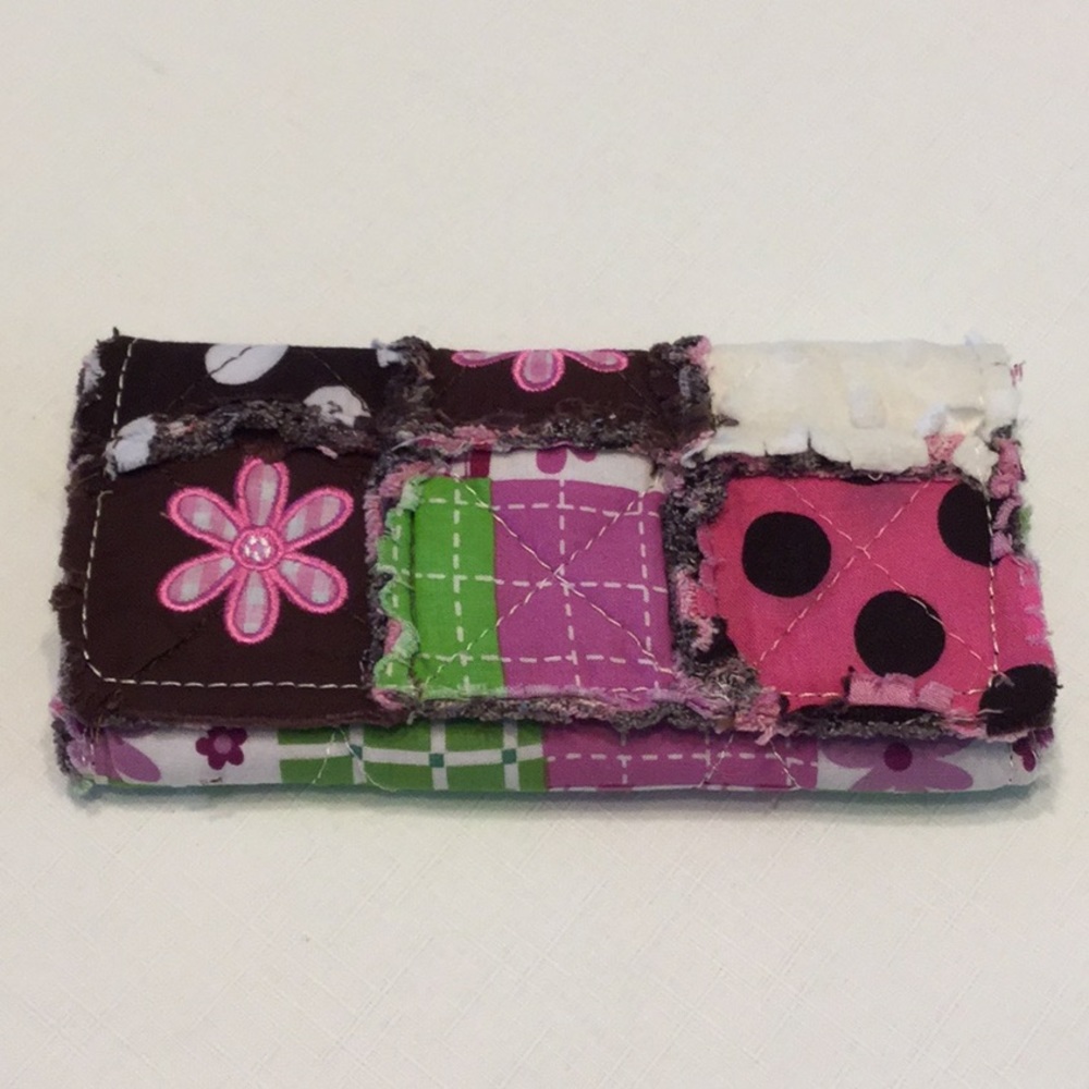 Patchwork Cloth Snapped Wallet/Checkbook/Card Hold - image 1